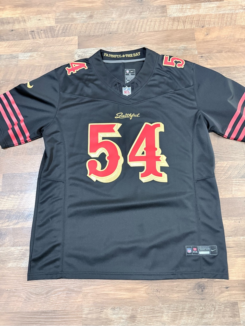 San Francisco 49ers Fred Warner Nike Black Rivalries Collection Stitched Jersey